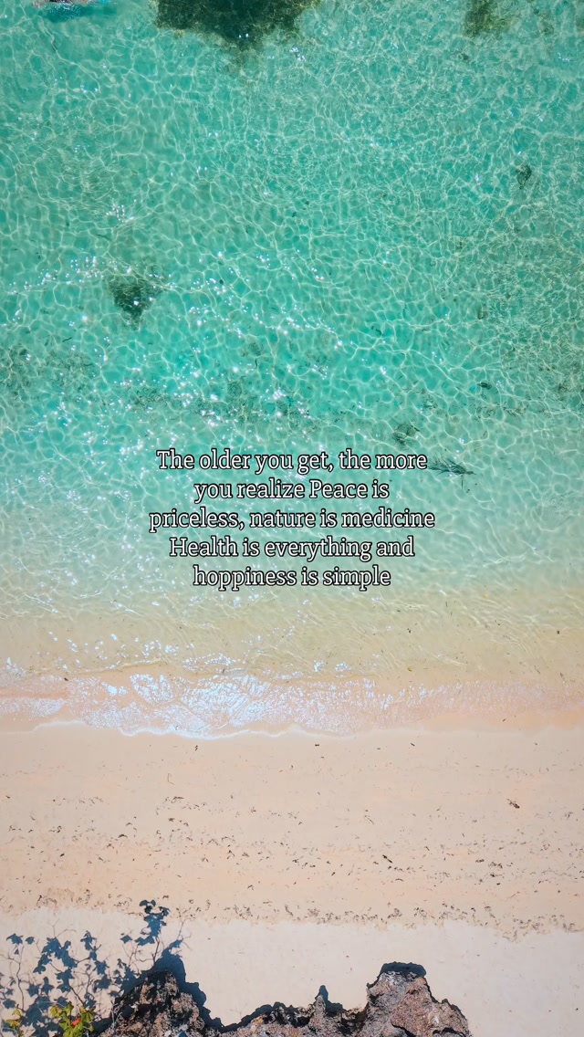 The older you get, the more you realize Peace is priceless, nature is medicine
Health is everything and  hoppiness is simple #travelquotes #bantayanisland