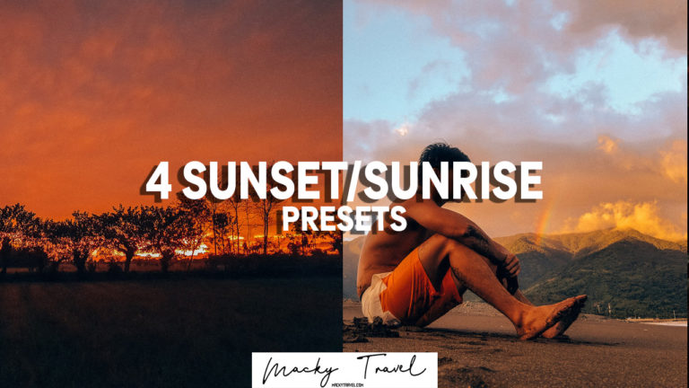 4 sunset sunrise lightroom presets