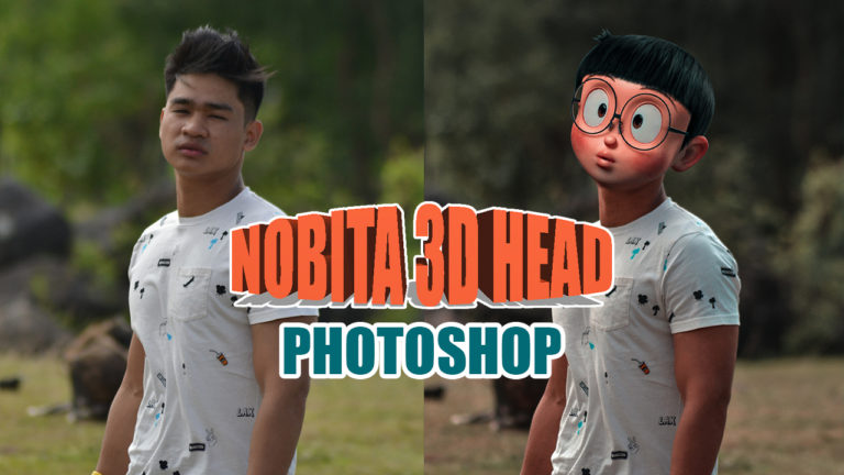Nobita 3D head photos Photoshop PicsArt