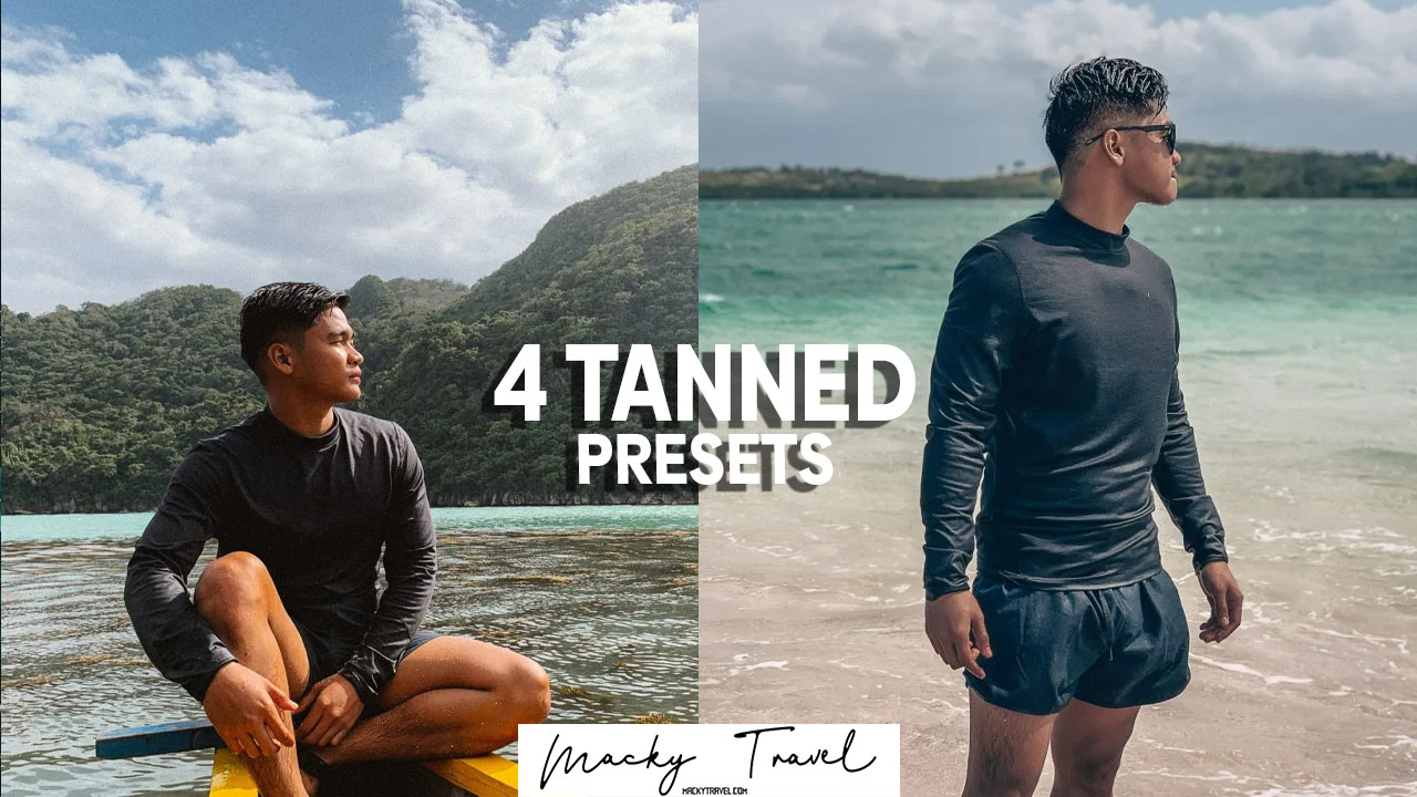 4 premium tanned beach lightroom presets