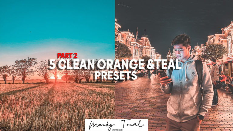5 clean orange and teal part 2 lightroom presets